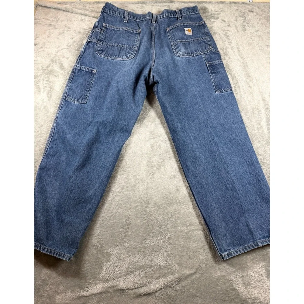 Carhartt FRB13 DNM‎ Flame Resistant FR Jeans 38x30 Original Fit Work Denim